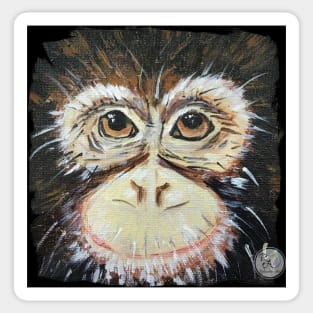 Just Monkeying Around Original Art Painting Sticker